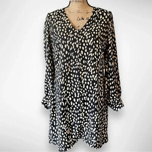 Vince Camuto Black and White Midi Dress